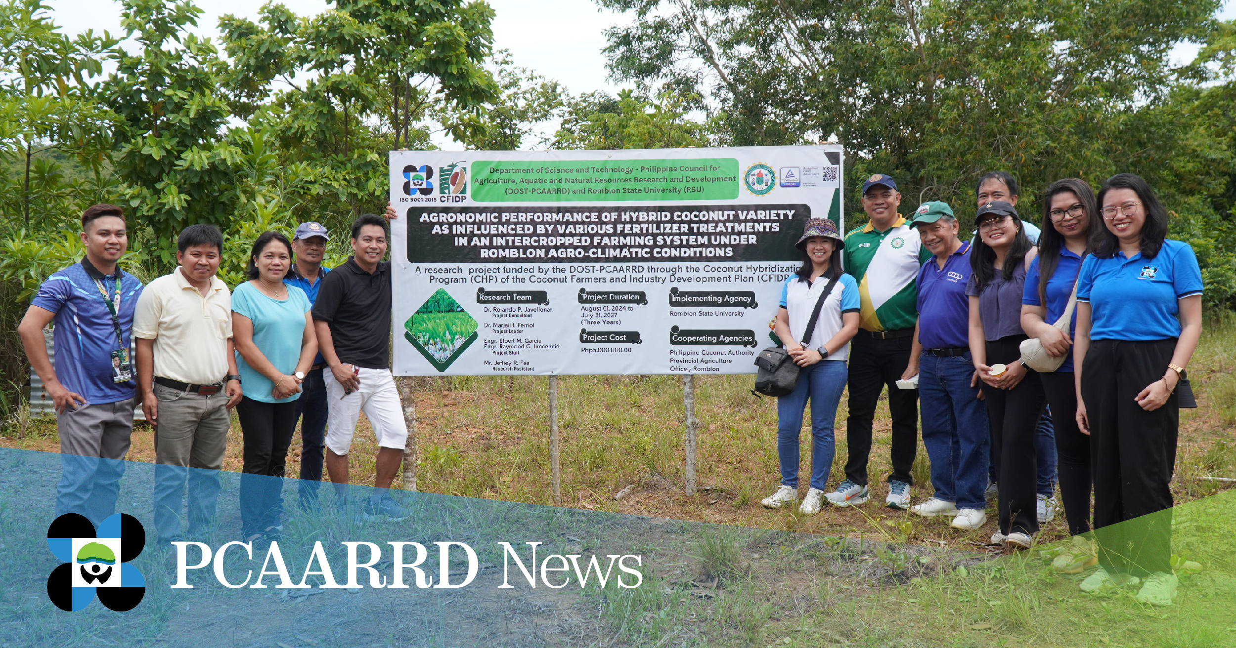 RSU researchers to tailor fertilizer treatment for Romblon's intercropped coconut farms